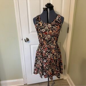 Chetta B Floral Mini Dress - Black and Multicolor